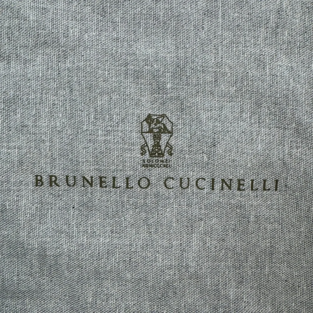 Brunello Cucinelli‎ Grey Linen Drawstring Dust Bag Logo Storage Pouch 8x15